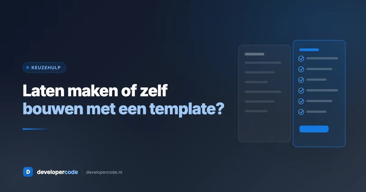 Vergelijking tussen zelf bouwen met een template en een website professioneel laten maken