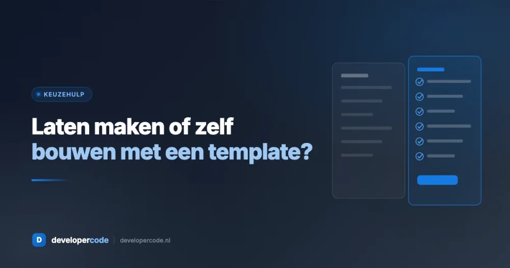 Website laten maken of zelf bouwen met een template?