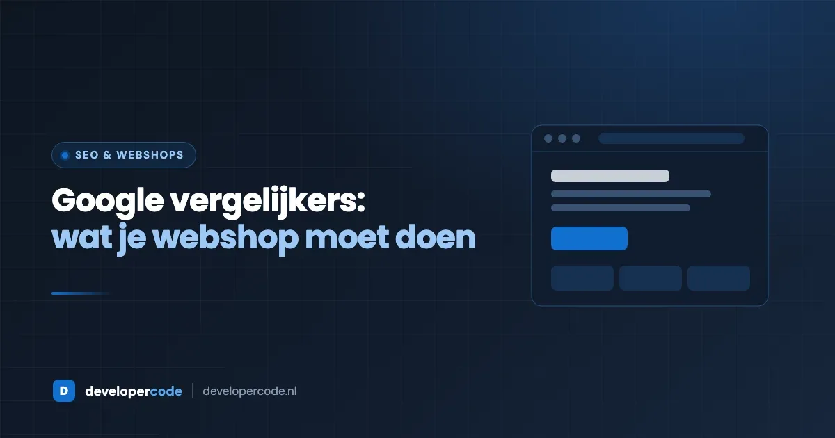 Browservenster met zoekresultaten als symbool voor de nieuwe Google vergelijkers-blokken in de EER - Developercode