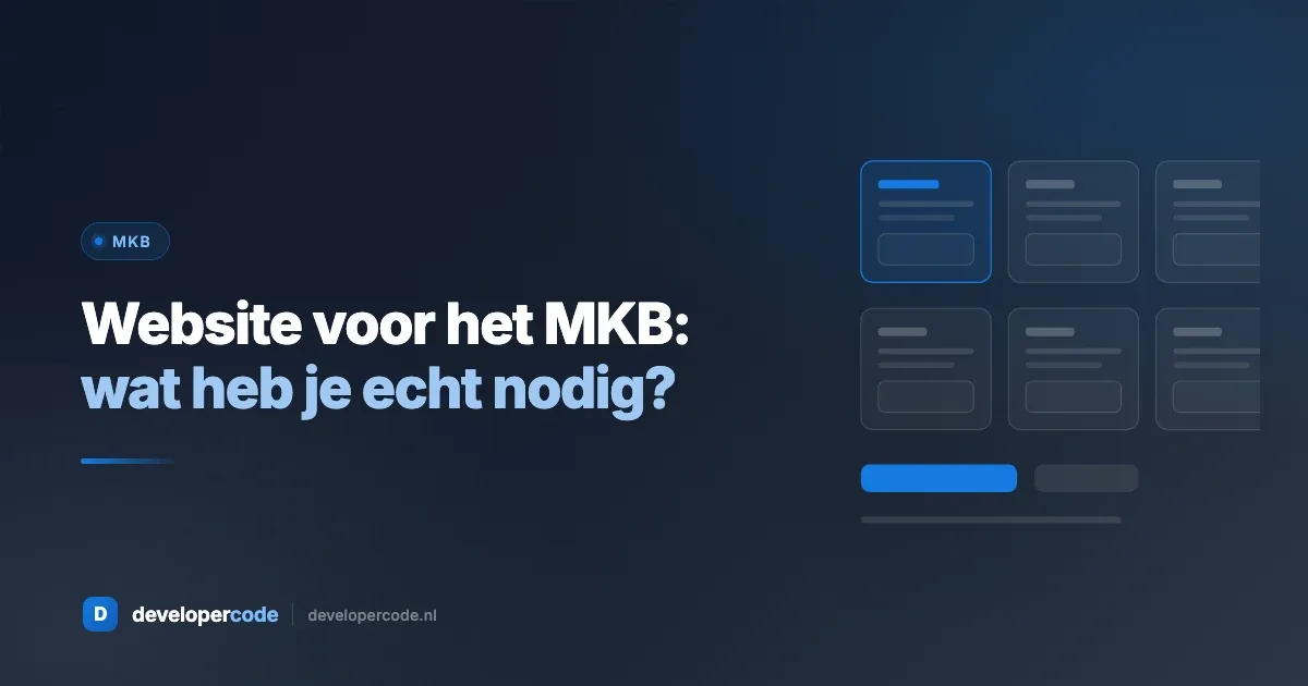 De paginastructuur die een MKB-website nodig heeft, van homepage tot contact